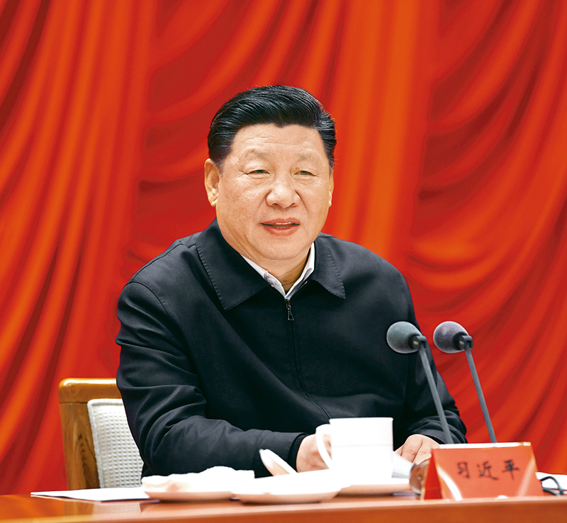 　　2019年1月21日，省部級主要領(lǐng)導(dǎo)干部堅持底線思維著力防范化解重大風(fēng)險專題研討班在中央黨校開班。中共中央總書記、國家主席、中央軍委主席習(xí)近平在開班式上發(fā)表重要講話。 新華社記者 饒愛民/攝